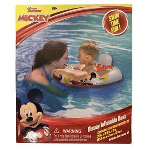 Disney Junior Mickey Mouse Float Boat Inflatable 18.5"x25"x11 Swim Time Fun 18M+